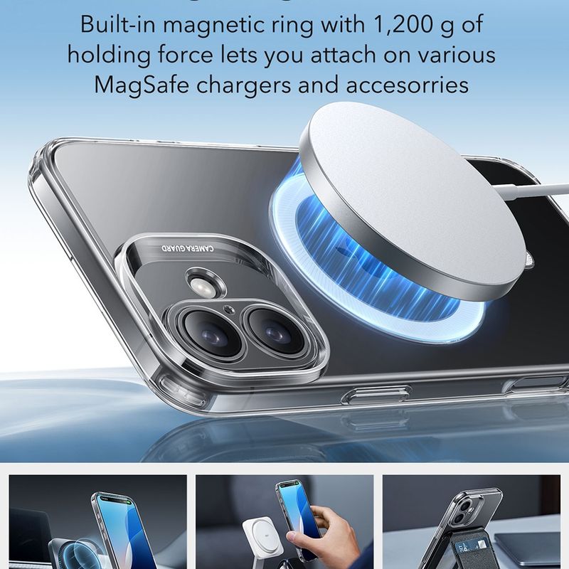 Laptop, Telefoane si Tablete - Telefoane mobile si accesorii - Accesorii Telefoane - Huse telefoane - Husa pentru iPhone 16 - ESR Zero HaloLock - Transparent - Infinity.ro