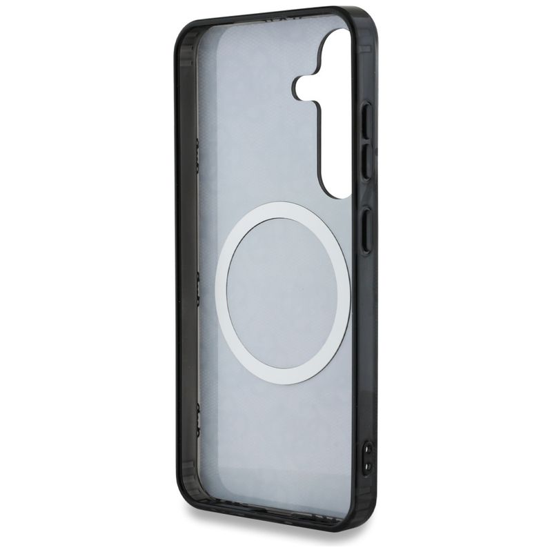 Laptop, Telefoane si Tablete - Telefoane mobile si accesorii - Accesorii Telefoane - Huse telefoane - Husa pentru Samsung Galaxy S25 - Guess IML Peony On 4G Background MagSafe (GUHMS25SH4PYEEK) - Negru - Infinity.ro