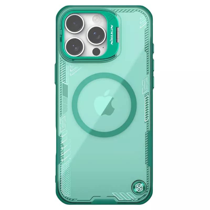 Laptop, Telefoane si Tablete - Telefoane mobile si accesorii - Accesorii Telefoane - Huse telefoane - Husa pentru iPhone 16 Pro - Nillkin Iceblade Prop Magnetic (with Camera Cutout) - Verde - Infinity.ro