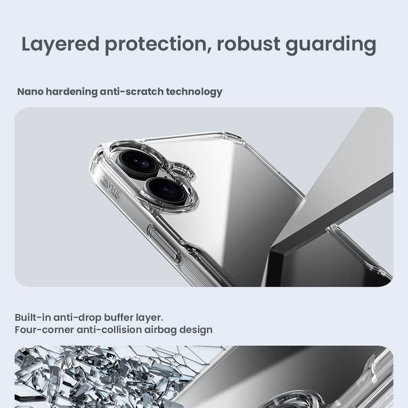 Laptop, Telefoane si Tablete - Telefoane mobile si accesorii - Accesorii Telefoane - Huse telefoane - Husa pentru iPhone 16 Plus - Nillkin Nature TPU Pro Case - Albastru - Infinity.ro