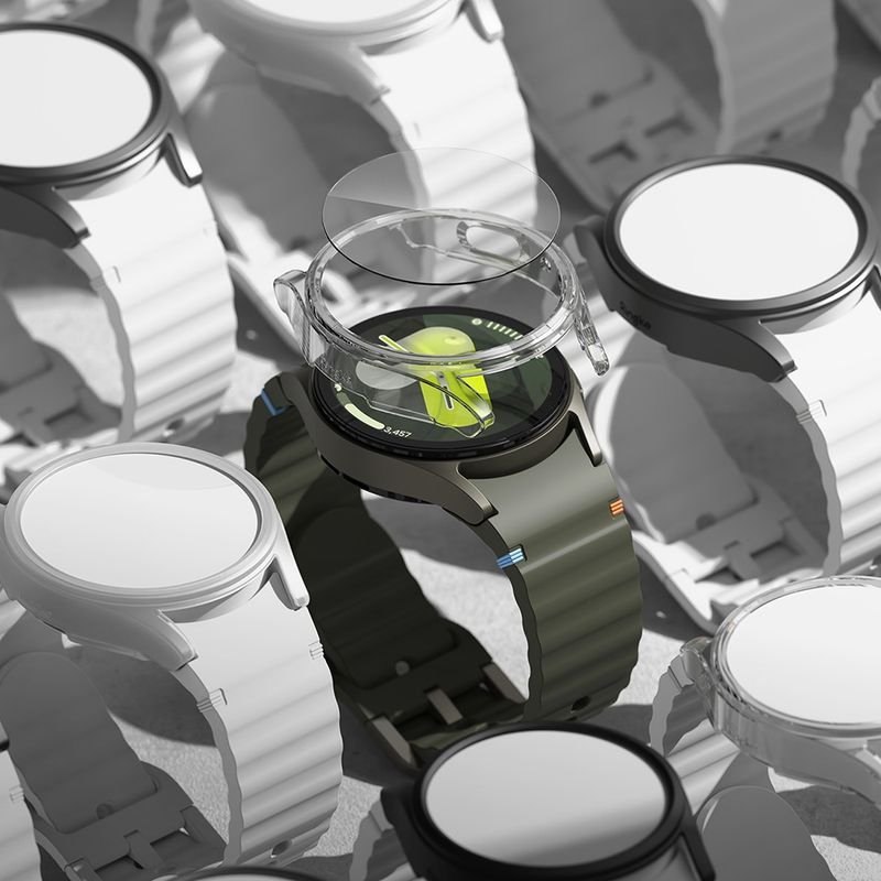 Laptop, Telefoane si Tablete - Wearables si gadgeturi - Wearables - Smartwatch-uri - Husa pentru Samsung Galaxy Watch7A 40mm + Folie - Ringke Slim - Alpine Transparent - Infinity.ro