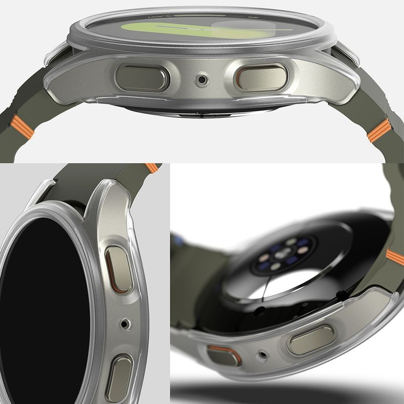 Laptop, Telefoane si Tablete - Wearables si gadgeturi - Wearables - Smartwatch-uri - Husa pentru Samsung Galaxy Watch7A 40mm + Folie - Ringke Slim - Alpine Transparent - Infinity.ro