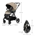 Jucarii, Copii si Bebe - Carucioare si articole de transport - Carucioare - Carucioare sport - Carucior sport kinderkraft yoxi, beige - Infinity.ro