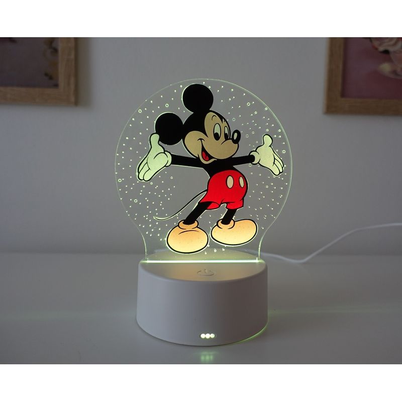 Casa si Gradina - Corpuri si surse de iluminat - Veioze si lampi - Lampi de veghe copii - Lampa de veghe LED, Mickey Mouse, 16 Culori, cu telecomanda, Lumina Ambientala, Alimentare USB sau 3 baterii AA - Infinity.ro