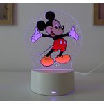 Casa si Gradina - Corpuri si surse de iluminat - Veioze si lampi - Lampi de veghe copii - Lampa de veghe LED, Mickey Mouse, 16 Culori, cu telecomanda, Lumina Ambientala, Alimentare USB sau 3 baterii AA - Infinity.ro