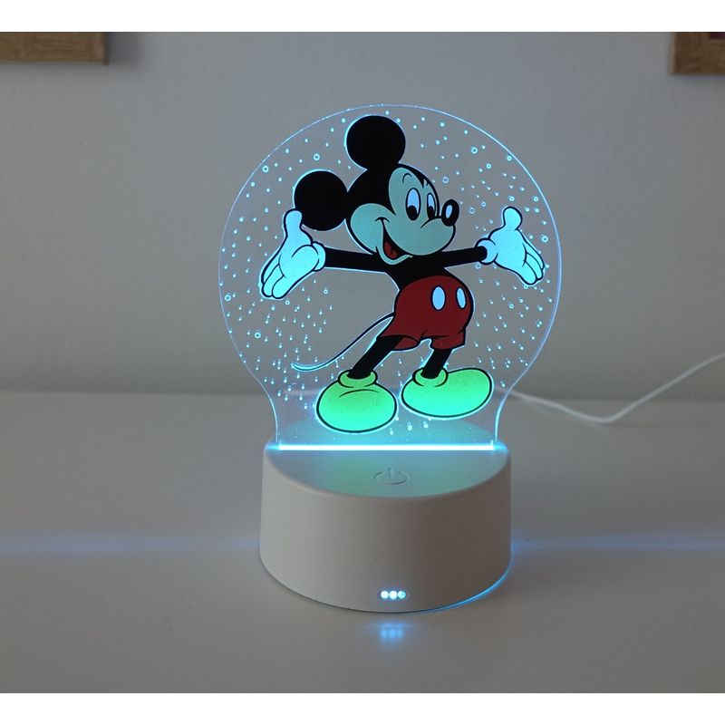 Casa si Gradina - Corpuri si surse de iluminat - Veioze si lampi - Lampi de veghe copii - Lampa de veghe LED, Mickey Mouse, 16 Culori, cu telecomanda, Lumina Ambientala, Alimentare USB sau 3 baterii AA - Infinity.ro