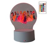 Casa si Gradina - Corpuri si surse de iluminat - Veioze si lampi - Lampi de veghe copii - Lampa de veghe LED, Printese Disney, 16 culori, cu telecomanda, lumina ambientala, alimentare USB sau 3 baterii AA - Infinity.ro