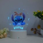 Casa si Gradina - Corpuri si surse de iluminat - Veioze si lampi - Lampi de veghe copii - Lampa de veghe LED, Stitch 7 culori, lumina ambientala, alimentare USB sau 3 baterii AA - Infinity.ro