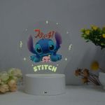 Casa si Gradina - Corpuri si surse de iluminat - Veioze si lampi - Lampi de veghe copii - Lampa de veghe LED, Stitch 7 culori, lumina ambientala, alimentare USB sau 3 baterii AA - Infinity.ro