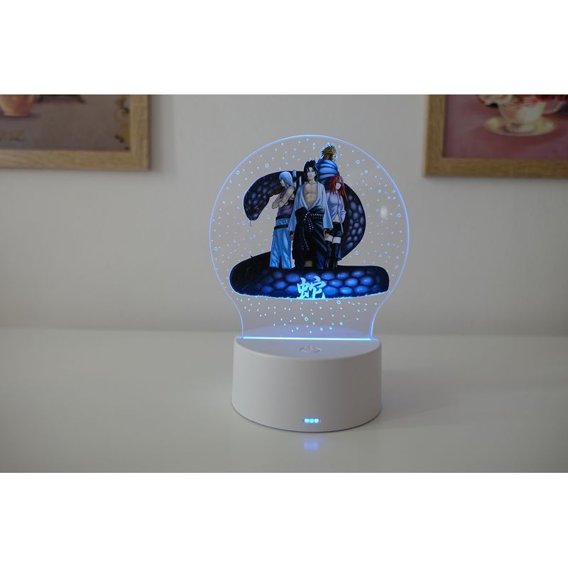 Casa si Gradina - Corpuri si surse de iluminat - Veioze si lampi - Lampi de veghe copii - Lampa de veghe LED, anime Naruto, Taka Sasuke, 16 culori, cu telecomanda, alimentare USB sau 3 baterii AA - Infinity.ro