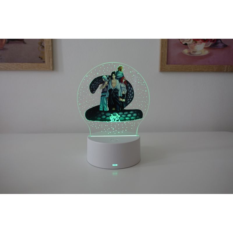 Casa si Gradina - Corpuri si surse de iluminat - Veioze si lampi - Lampi de veghe copii - Lampa de veghe LED, anime Naruto, Taka Sasuke, 16 culori, cu telecomanda, alimentare USB sau 3 baterii AA - Infinity.ro