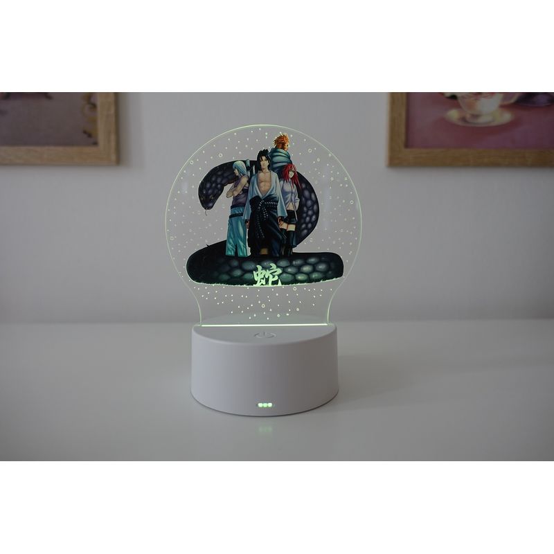 Casa si Gradina - Corpuri si surse de iluminat - Veioze si lampi - Lampi de veghe copii - Lampa de veghe LED, anime Naruto, Taka Sasuke, 16 culori, cu telecomanda, alimentare USB sau 3 baterii AA - Infinity.ro