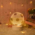 Casa si Gradina - Corpuri si surse de iluminat - Veioze si lampi - Lampi de veghe copii - Lampa de veghe 3D LED, Minge, 7 culori, lumina ambientala, alimentare USB cu incarcator priza si/sau 3 baterii AA - Infinity.ro