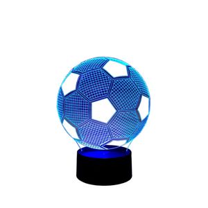 Lampa de veghe 3D LED, Minge, 7 culori, lumina ambientala, alimentare USB cu incarcator priza si/sau 3 baterii AA