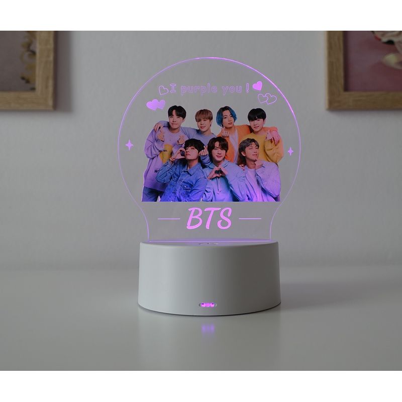 Casa si Gradina - Corpuri si surse de iluminat - Veioze si lampi - Lampi de veghe copii - Lampa de veghe LED, BTS, 16 Culori, cu telecomanda, alimentare USB sau 3 baterii AA - Infinity.ro