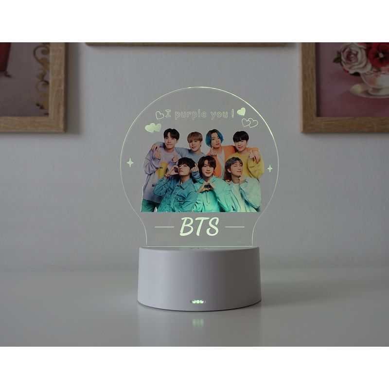 Casa si Gradina - Corpuri si surse de iluminat - Veioze si lampi - Lampi de veghe copii - Lampa de veghe LED, BTS, 16 Culori, cu telecomanda, alimentare USB sau 3 baterii AA - Infinity.ro