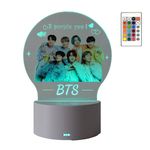 Casa si Gradina - Corpuri si surse de iluminat - Veioze si lampi - Lampi de veghe copii - Lampa de veghe LED, BTS, 16 Culori, cu telecomanda, alimentare USB sau 3 baterii AA - Infinity.ro