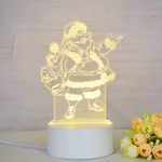 Casa si Gradina - Corpuri si surse de iluminat - Veioze si lampi - Lampi de veghe copii - Lampa de veghe 3D LED, Mos Craciun, 7 Culori, Lumina Ambientala, Alimentare USB cu Incarcator priza si/sau 3 baterii AA - Infinity.ro