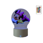 Casa si Gradina - Corpuri si surse de iluminat - Veioze si lampi - Lampi de veghe copii - Lampa de veghe LED, Minnie Mouse, 16 Culori, cu telecomanda, Lumina Ambientala, Alimentare USB sau 3 baterii AA - Infinity.ro