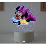 Casa si Gradina - Corpuri si surse de iluminat - Veioze si lampi - Lampi de veghe copii - Lampa de veghe LED, Minnie Mouse, 16 Culori, cu telecomanda, Lumina Ambientala, Alimentare USB sau 3 baterii AA - Infinity.ro