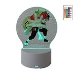 Casa si Gradina - Corpuri si surse de iluminat - Veioze si lampi - Lampi de veghe copii - Lampa de veghe LED, anime Naruto, Gaara, 16 Culori, cu telecomanda, alimentare USB sau 3 baterii AA - Infinity.ro