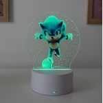 Casa si Gradina - Corpuri si surse de iluminat - Veioze si lampi - Lampi de veghe copii - Lampa de veghe LED, Ariciul Sonic, 16 culori, cu telecomanda, alimentare USB sau 3 baterii AA - Infinity.ro