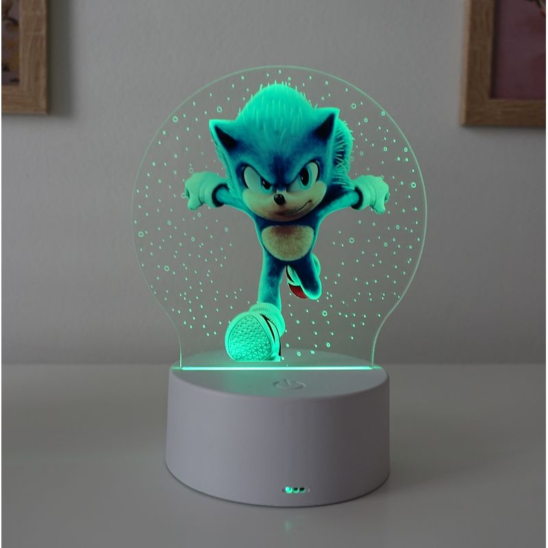 Casa si Gradina - Corpuri si surse de iluminat - Veioze si lampi - Lampi de veghe copii - Lampa de veghe LED, Ariciul Sonic, 16 culori, cu telecomanda, alimentare USB sau 3 baterii AA - Infinity.ro