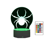 Casa si Gradina - Corpuri si surse de iluminat - Veioze si lampi - Lampi de veghe copii - Lampa de veghe 3D LED, Spider, 16 culori,cu telecomanda, lumina ambientala, alimentare USB sau 3 baterii AA - Infinity.ro