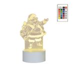Casa si Gradina - Corpuri si surse de iluminat - Veioze si lampi - Lampi de veghe copii - Lampa de veghe 3D LED, Mos Craciun, 16 culori,cu telecomanda, lumina ambientala, alimentare USB sau 3 baterii AA - Infinity.ro