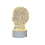Casa si Gradina - Corpuri si surse de iluminat - Veioze si lampi - Lampi de veghe copii - Lampa de veghe 3D LED, Craniu , 7 culori, lumina ambientala, alimentare USB cu incarcator priza si/sau 3 baterii AA - Infinity.ro