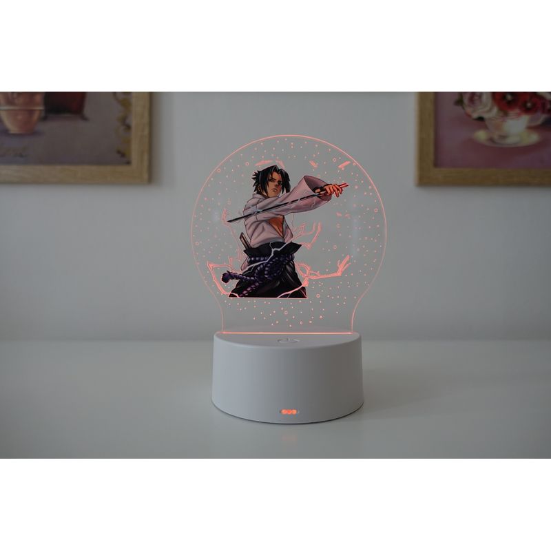 Casa si Gradina - Corpuri si surse de iluminat - Veioze si lampi - Lampi de veghe copii - Lampa de veghe LED, anime Naruto Sasuke, 16 culori, cu telecomanda, alimentare USB sau 3 baterii AA - Infinity.ro