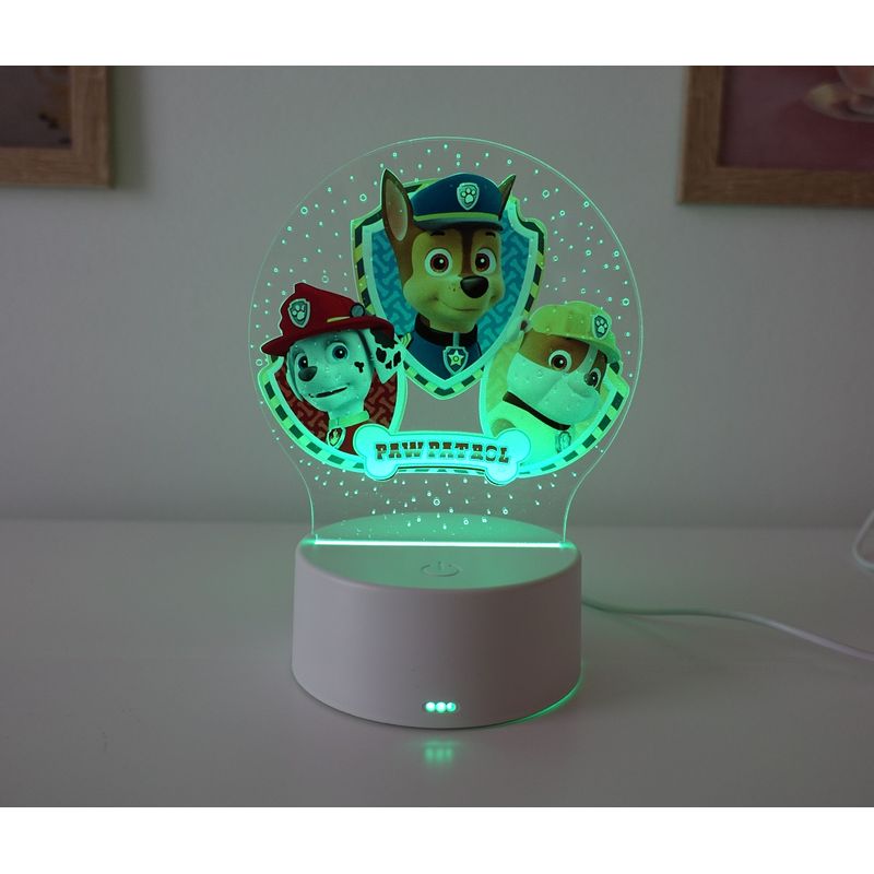 Casa si Gradina - Corpuri si surse de iluminat - Veioze si lampi - Lampi de veghe copii - Lampa de veghe LED, Paw Patrol, 7 Culori, Lumina Ambientala, Alimentare USB sau 3 baterii AA - Infinity.ro