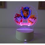 Casa si Gradina - Corpuri si surse de iluminat - Veioze si lampi - Lampi de veghe copii - Lampa de veghe LED, Paw Patrol, 7 Culori, Lumina Ambientala, Alimentare USB sau 3 baterii AA - Infinity.ro