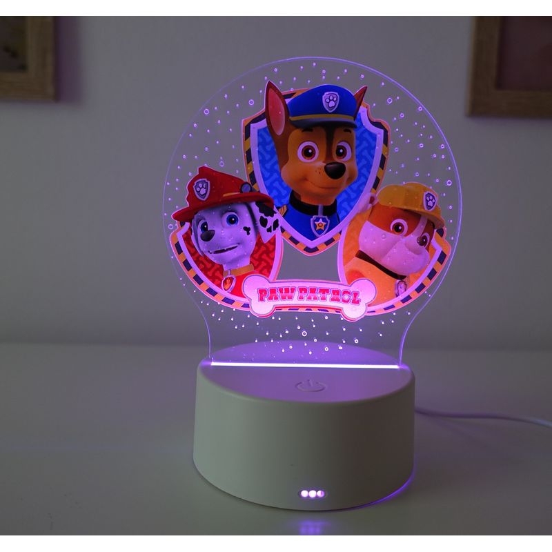 Casa si Gradina - Corpuri si surse de iluminat - Veioze si lampi - Lampi de veghe copii - Lampa de veghe LED, Paw Patrol, 7 Culori, Lumina Ambientala, Alimentare USB sau 3 baterii AA - Infinity.ro
