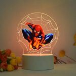 Casa si Gradina - Corpuri si surse de iluminat - Veioze si lampi - Lampi de veghe copii - Lampa de veghe LED, Spiderman, 7 culori, alimentare USB sau 3 baterii AA - Infinity.ro