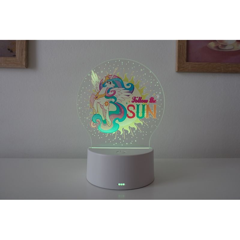 Casa si Gradina - Corpuri si surse de iluminat - Veioze si lampi - Lampi de veghe copii - Lampa de veghe LED, PONY Celestia, 16 Culori, cu telecomanda, alimentare USB sau 3 baterii AA - Infinity.ro