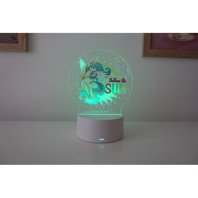 Casa si Gradina - Corpuri si surse de iluminat - Veioze si lampi - Lampi de veghe copii - Lampa de veghe LED, PONY Celestia, 16 Culori, cu telecomanda, alimentare USB sau 3 baterii AA - Infinity.ro