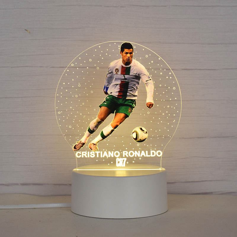 Casa si Gradina - Corpuri si surse de iluminat - Veioze si lampi - Lampi de veghe copii - Lampa de veghe LED, Cristiano Ronaldo, 16 Culori, cu telecomanda, Lumina Ambientala, Alimentare USB sau 3 baterii AA - Infinity.ro