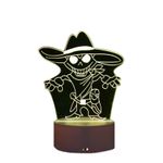 Casa si Gradina - Corpuri si surse de iluminat - Veioze si lampi - Lampi de veghe copii - Lampa de veghe 3D LED, Pirat Halloween, 7 culori, lumina ambientala, alimentare USB cu incarcator priza si/sau 3 baterii AA - Infinity.ro
