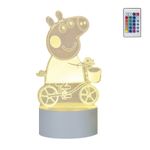 Casa si Gradina - Corpuri si surse de iluminat - Veioze si lampi - Lampi de veghe copii - Lampa de veghe 3D LED, Peppapig, 16 culori,cu telecomanda, lumina ambientala, alimentare USB sau 3 baterii AA - Infinity.ro