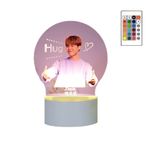 Casa si Gradina - Corpuri si surse de iluminat - Veioze si lampi - Lampi de veghe copii - Lampa de veghe LED, Jimin BTS, 16 culori, cu telecomanda, alimentare USB sau 3 baterii AA - Infinity.ro