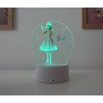 Casa si Gradina - Corpuri si surse de iluminat - Veioze si lampi - Lampi de veghe copii - Lampa de veghe LED, Barbie 7 culori, alimentare USB sau 3 baterii AA - Infinity.ro
