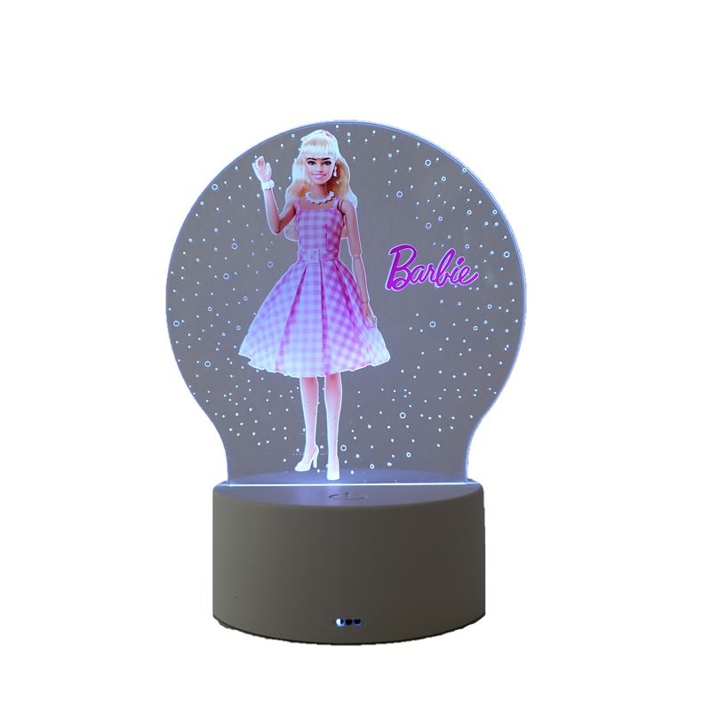 Casa si Gradina - Corpuri si surse de iluminat - Veioze si lampi - Lampi de veghe copii - Lampa de veghe LED, Barbie 7 culori, alimentare USB sau 3 baterii AA - Infinity.ro