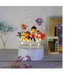 Casa si Gradina - Corpuri si surse de iluminat - Veioze si lampi - Lampi de veghe copii - Lampa de veghe LED, Patrula Catelusilor, 16 culori, cu telecomanda, lumina ambientala, alimentare USB sau 3 baterii AA - Infinity.ro