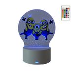 Casa si Gradina - Corpuri si surse de iluminat - Veioze si lampi - Lampi de veghe copii - Lampa de veghe LED, Minions, 16 Culori, cu telecomanda, Lumina Ambientala, Alimentare USB sau 3 baterii AA - Infinity.ro