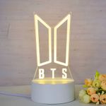 Casa si Gradina - Corpuri si surse de iluminat - Veioze si lampi - Lampi de veghe copii - Lampa de veghe 3D LED, BTS LOGO, 7 culori, lumina ambientala, alimentare USB cu incarcator priza si/sau 3 baterii AA - Infinity.ro