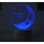 Casa si Gradina - Corpuri si surse de iluminat - Veioze si lampi - Lampi de veghe copii - Lampa de veghe 3D LED, Noapte buna, 16 culori, cu telecomanda,lumina ambientala, alimentare USB cu incarcator priza si/sau 3 baterii AA - Infinity.ro