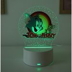 Casa si Gradina - Corpuri si surse de iluminat - Veioze si lampi - Lampi de veghe copii - Lampa de veghe LED, Tom si Jerry, 16 Culori, cu telecomanda, Lumina Ambientala, Alimentare USB sau 3 baterii AA - Infinity.ro