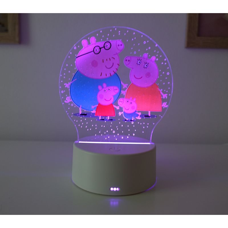 Casa si Gradina - Corpuri si surse de iluminat - Veioze si lampi - Lampi de veghe copii - Lampa de veghe LED, Peppa Pig Family, 16 Culori, cu telecomanda, Lumina Ambientala, Alimentare USB sau 3 baterii AA - Infinity.ro