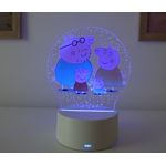 Casa si Gradina - Corpuri si surse de iluminat - Veioze si lampi - Lampi de veghe copii - Lampa de veghe LED, Peppa Pig Family, 16 Culori, cu telecomanda, Lumina Ambientala, Alimentare USB sau 3 baterii AA - Infinity.ro